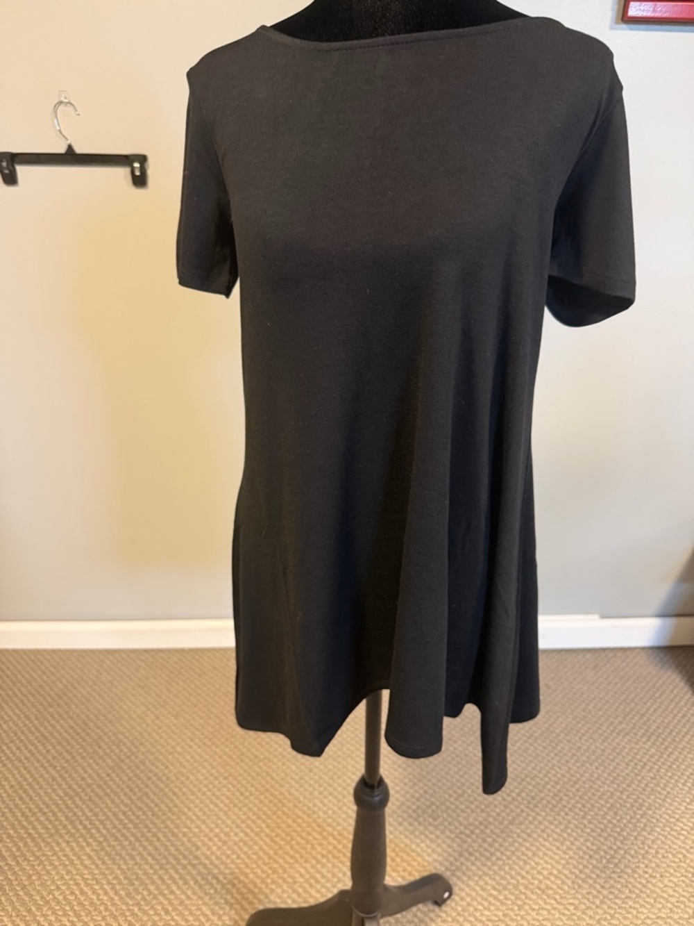 Zenana Black Longline Tunic Top Size Small NWOT